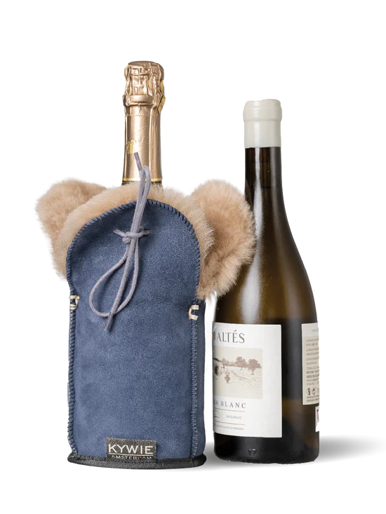 KYWIE CHAMPAGNE KOELER BLAUW SUEDE