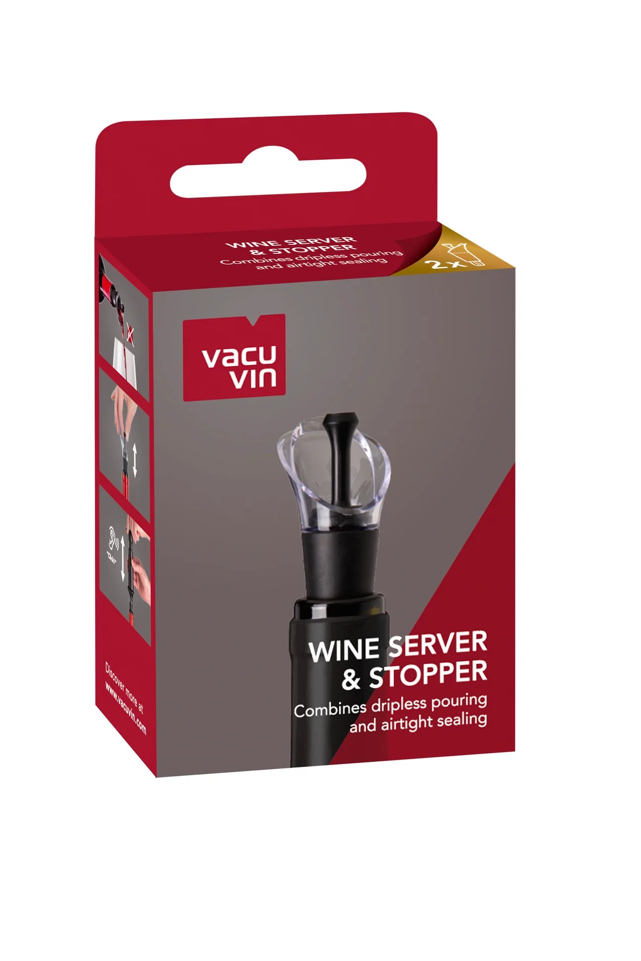 Set of 2 Vacuvin wine pourers/valves