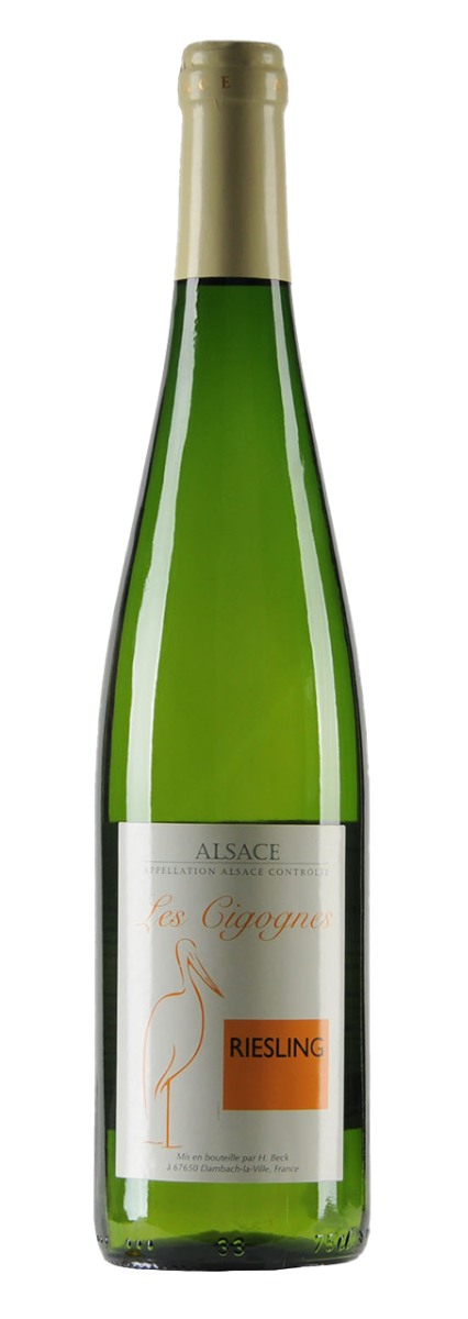 1 doos (6 flessen) DOMAINE HUBERT BECK, ALSACE AC RIESLING CIGOGNES